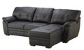 Black brown leather corner sofa Royalty Free Stock Photo