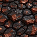 Black and Brown Stone Minerals Texture Pattern Royalty Free Stock Photo