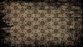 Black and Brown Vintage Grunge Decorative Floral Ornament Pattern Background Royalty Free Stock Photo