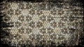 Black and Brown Vintage Grunge Floral Pattern Background Texture Royalty Free Stock Photo