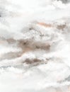 Black, Brown and White Abstract Stormy Sky Illutration. Digital Painted Clouds.