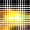 Black brown yellow green rounded mosaic background over white sq Royalty Free Stock Photo