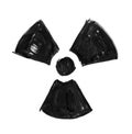 Black Ink Hand Drawing of Grunge Nuclear Radiation Symbol