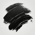 black brush oil painting on textured paper, Generative AI