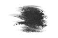 Black brush strokes oil paints on white paper. Isolated on white background. Royalty Free Stock Photo