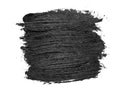 Black brush strokes oil paints on white paper. Isolated on white background. Royalty Free Stock Photo