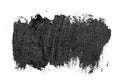 Black brush strokes oil paints on white paper. Isolated on white background. Royalty Free Stock Photo