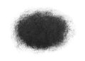 Black brush strokes oil paints on white paper. Isolated white background. Royalty Free Stock Photo