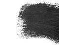 Black brush strokes oil paints on white paper. Isolated on white background. Royalty Free Stock Photo