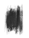 Black brush strokes oil paints on white paper. Isolated on white background. Royalty Free Stock Photo