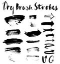 Black brush strokes Royalty Free Stock Photo