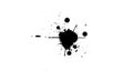 black brushed ink dropped splatter splash on white background