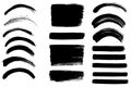 Black Brushstroke Texture Collection for Artists Royalty Free Stock Photo