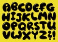 Black bubble alphabet