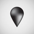 Black Bubble Map Pointer Badge Royalty Free Stock Photo