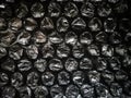 Black bubble wrap sheet pattern Royalty Free Stock Photo