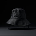 Sculptural Black Bucket Hat: Impasto Style With Subtle Shading