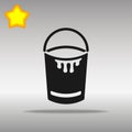 Black Bucket Icon button logo symbol concept high quality