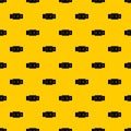 Black buckle belt pattern vector