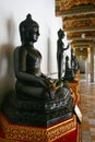 Black Buddhas in Wat Benchamabophit in Bangkok