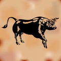 Black Bull Background