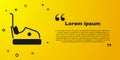 Black Bumper car icon isolated on yellow background. Amusement park. Childrens entertainment playground, recreation park