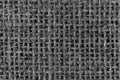 Black burlap woven texture seamless. grey jute background close up macro Royalty Free Stock Photo