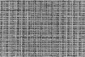 Black burlap woven texture seamless. grey jute background close up macro Royalty Free Stock Photo