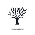 black burning bush isolated vector icon. simple element illustration from religion concept vector icons. burning bush editable Royalty Free Stock Photo