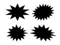 Black bursting star shape