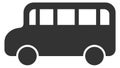 Black bus icon. Public city passenger transport