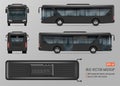 Black Bus Vector Template Royalty Free Stock Photo