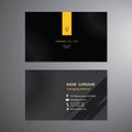 Black business cards set design template vector