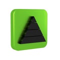 Black Business pyramid chart infographics icon isolated on transparent background. Pyramidal stages graph elements