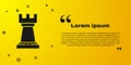 Black Business strategy icon isolated on yellow background. Chess symbol. Game, management, finance. Vector Illustration Royalty Free Stock Photo