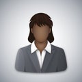 Black business woman icon or avatar