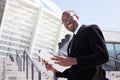 Black businessman documents handling Royalty Free Stock Photo