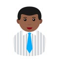 Black Businessman in Shirt Tie Avatar Icon