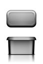 Black butter, soft cheese or margarine container with lid mockup - front and top view