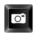 black button camera icon Royalty Free Stock Photo