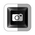 black button camera icon Royalty Free Stock Photo