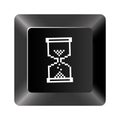 black button hourglass icon Royalty Free Stock Photo
