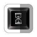 black button hourglass icon Royalty Free Stock Photo