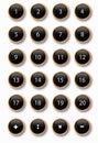 Black buttons Royalty Free Stock Photo