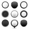 Black Buttons Royalty Free Stock Photo