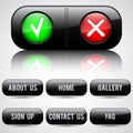 Black buttons set Royalty Free Stock Photo