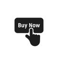 Black buy now simple icon Royalty Free Stock Photo