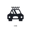 black cab isolated vector icon. simple element illustration from united states concept vector icons. cab editable logo symbol Royalty Free Stock Photo