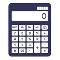 black calculator icon. who counts math problems.