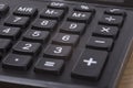 Black calculator number keypad close up Royalty Free Stock Photo